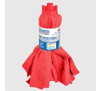 La Briantina Mop in Microfibra Rosso a Frangia Tagliata 260 g - Alta Assorbenza, Per Aree Sanitarie, Uso Professionale e Domestico