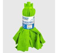 La Briantina Mop in Microfibra Verde a Frangia Tagliata 260 g - Alta Assorbenza, Per Aree Alimentari, Uso Professionale e Domestico