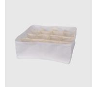 La Briantina Organizer da Cassetto in Tessuto con 16 Scomparti - Contenitore Morbido per Biancheria Intima, Calze e Accessori - TNT 100% Polipropilene - 28x28x10 cm - Grigio o Beige