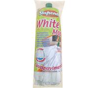 La Briantina RIC00837A Ricambio per mop in Viscosa e Poliestere, Bianco, Lunghezza 32 cm