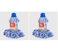La Briantina Ricambio Mop Treccia Twist in Microfibra 180 g - Efficace e Resistente per Ogni Pavimento - Filetto universale, 30 cm (Confezione da 2)