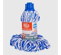 La Briantina Ricambio Mop Treccia Twist in Microfibra 180 g - Efficace e Resistente per Ogni Pavimento - Filetto universale, 30 cm