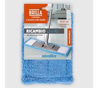 La Briantina Ricambio Universale in Microfibra per Scope Catturapolvere 40 cm, Azzurro, 47x15 cm - 100% Poliestere