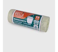 La Briantina Sacchetti Spazzatura Biodegradabili SAC05465A Trasparenti, Formato Medio 50x60 cm, Capienza 25 Litri, 15 Sacchi