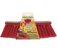 La Briantina Scopa per Interni Silvy per Tutti i Pavimenti di Casa, con Setole Micropiumate, Robusta e Duratura, Colore Rosso