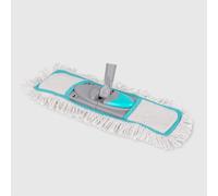 La Briantina Scopa TuttoBrilla Cotone - Con Panno in Cotone Morbido per Pulizia Delicata e Lucentezza dei Pavimenti - Sistema di Sgancio a Bottone - Snodo Centrale Piatto - Senza Manico