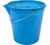 La Briantina Secchio in Plastica con Becco Versatore, Manico in Ferro Zincato, Blu, Capacità 12 Litri