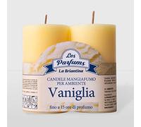 La Briantina Set 2 Candele Profumate Mangiafumo CAN04372A, Durata 15 Ore, Profumo di Vaniglia