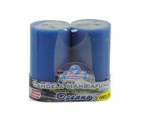 La Briantina Set 2 Candele Profumate Mangiafumo CAN04373A, Durata 15 Ore, Profumo di Oceano