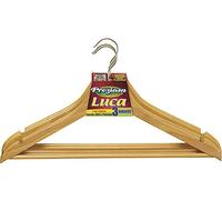 La Briantina Set 3 Appendini Armadio in Legno, Resistenti e Robusti, Larghezza 44 cm, Confezione da 3