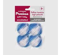 La Briantina - Set 4 Palline Togli Pelucchi in Velcro per Lavatrice - Rimuove Peli di Animali e Pelucchi - Ø 3,5 cm, Bucato Pulito e Senza Residui