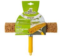 La Briantina Sprint Steel Window Washer with Sponge And Handle, PORTASPUGNA E Impugnatura: Acciaio Profilo Gomma ETILENE PROPILENE SH55 +/-5 MANOPOLA: PVC Tipo IP/063, Yellow, 28 cm