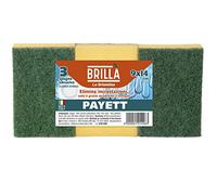 La Briantina 3 spugne Abrasive, Poliuretano, Multicolore, 9x14x4 cm