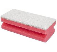 La Briantina Spugne Sagomate Salvamani Mimì 10 Pezzi, Fibra Abrasiva Antigraffio Accoppiata con Spugna Sintetica, 15x7x4,5 cm, Colore Rosso
