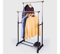 La Briantina Stender Appendiabiti Telescopico, con Doppia Asta e Ruote