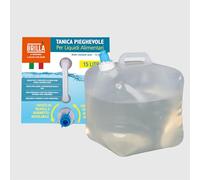 La Briantina Tanica Pieghevole 15 Litri con Rubinetto - Contenitore Acqua Alimentare Richiudibile, per Campeggio, Viaggi, Outdoor, Emergenze
