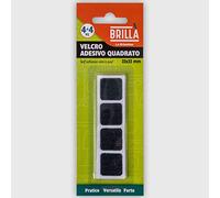 La Briantina Velcro Adesivo Quadrato per Muro, per Superfici Lisce, 2.2x2.2 cm, 4+4 Pezzi