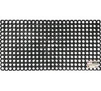La Briantina Zerbino Ingresso in Gomma Naturale Componibile, Impermeabile e Antiscivolo, Nero, 40x70 cm