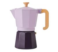 La Cafetière Caffettiera 6 tazze colore viola bicolore, in alluminio, compatibile con piani cottura a gas, elettrici e in ceramica, facile da pulire, solo lavaggio a mano, 290 ml