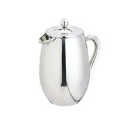 La Cafetière Caffettiera isolata a doppia parete in acciaio inox, 3 tazze, in acciaio inox, argento