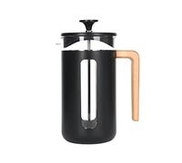 La Cafetière Caffettiera Pisa in acciaio inox, 8 tazze, nero, confezione regalo