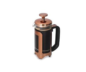 La Cafetière Roma acciaio inox, tre tazze, rame, confezione regalo