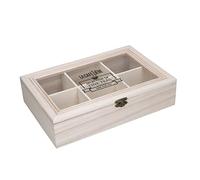 La Cafetière Scatola da tè in legno a 6 scomparti