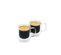 La Cafetière Set di bicchieri da caffè espresso a doppia parete Siena 2pc, tazze da caffè isolate da 100 ml con manico per espresso da barista, impilabili e leggere