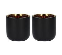 La Cafetière Edited, Set di 2 Tazze Termiche Nero e Oro
