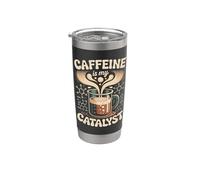 La caffeina è il mio catalizzatore Funny Science Coffee Bicchiere termico in acciaio inox doppia parete