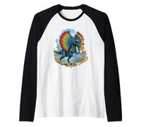 La caffeina prima della carneficina» - Dilophosaurus Coffee Lover Design Maglia con Maniche Raglan