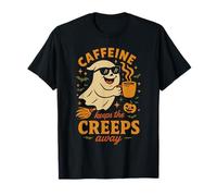 La Caffeina Tiene lontani i brividi Detto Divertente di Halloween Maglietta