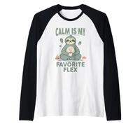 La Calma è la mia flessione Preferita Abbraccia la Pace interiore e la Gioia Maglia con Maniche Raglan