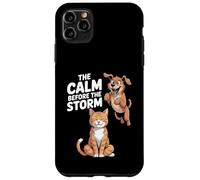 La calma prima della tempesta (Gatto e cane) Custodia per iPhone 11 Pro Max