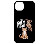 La calma prima della tempesta (Gatto e cane) Custodia per iPhone 14 Plus