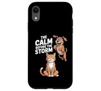 La calma prima della tempesta (Gatto e cane) Custodia per iPhone XR