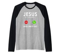 La Camicia Religiosa Che Gesù Chiama e Devo Andare Maglia con Maniche Raglan