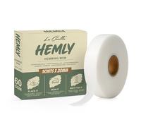 La Canilla® HEMLY Nastro Termoadesivo per Tessuti (XXL) 50 metri x 20 mm Extra Forte 60 GSM Fettuccia Orlo Svelto Adesivo per Accorcia Pantaloni e Tende Facile da Usare (Orlare Non Cucito)