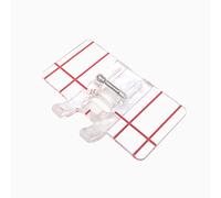 La Canilla ® - Piedino con base trasparente per macchine da cucire domestiche Necchi, Singer, Brother, Elna Juki, Silvercrest e altre | Accessorio da cucito per applicazioni e punti decorativi
