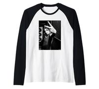 La cantante Elastica Justine Frischmann di Andy Willsher Maglia con Maniche Raglan