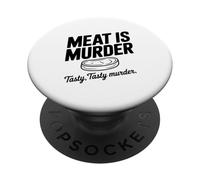 La carne è un omicidio Gustoso Gustoso Omicidio Divertente Vegano PopSockets PopGrip Adesivo