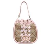 La Carrie - Borsa in Pelle e Tessuto Monogram - - Bags - Donna - Rosa - ONE SIZE