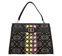La Carrie - Borsa Monogram in Tessuto e Pelle - - Bags - Donna - Nero - ONE SIZE