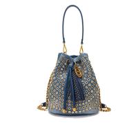 La Carrie - Secchiello La Carrie Andromeda in denim con borchie e strass - - Bags - Donna - Blu - ONE SIZE