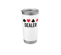 La carta da poker Texas Hold 'Em si adatta ai giocatori d'azzardo del casinò Bicchiere termico in acciaio inox doppia parete