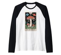 La Carta dei tarocchi dei Funghi Morel Fungi Mycology Funghi Maglia con Maniche Raglan