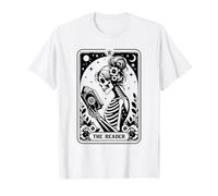 La Carta dei tarocchi del Lettore, Donne Scheletro Lettura Libro Amanti Maglietta