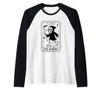 La Carta dei tarocchi del Pattinatore del Mietitore VIII Maglia con Maniche Raglan