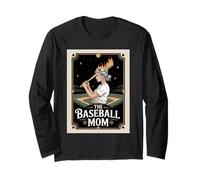 La carta dei tarocchi della mamma del baseball Maglia a Manica