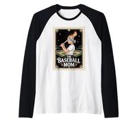 La carta dei tarocchi della mamma del baseball Maglia con Maniche Raglan